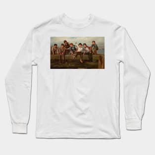 A Thrilling Moment by John George Brown Long Sleeve T-Shirt